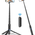 60in selfie stick tripod with remote Blue
