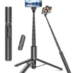 Upgraded 60" Selfie Stick Tripod360° Rotate Black-Model number: